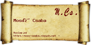 Mosó Csaba névjegykártya