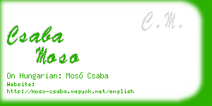 csaba moso business card